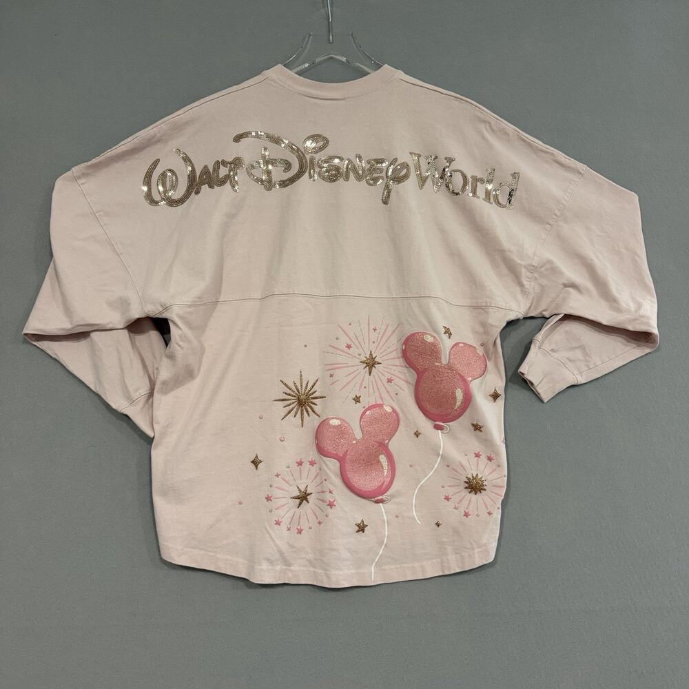 Disney Parks Spirit Jersey Medium Pink Sequin Mickey Balloon Walt Disney World